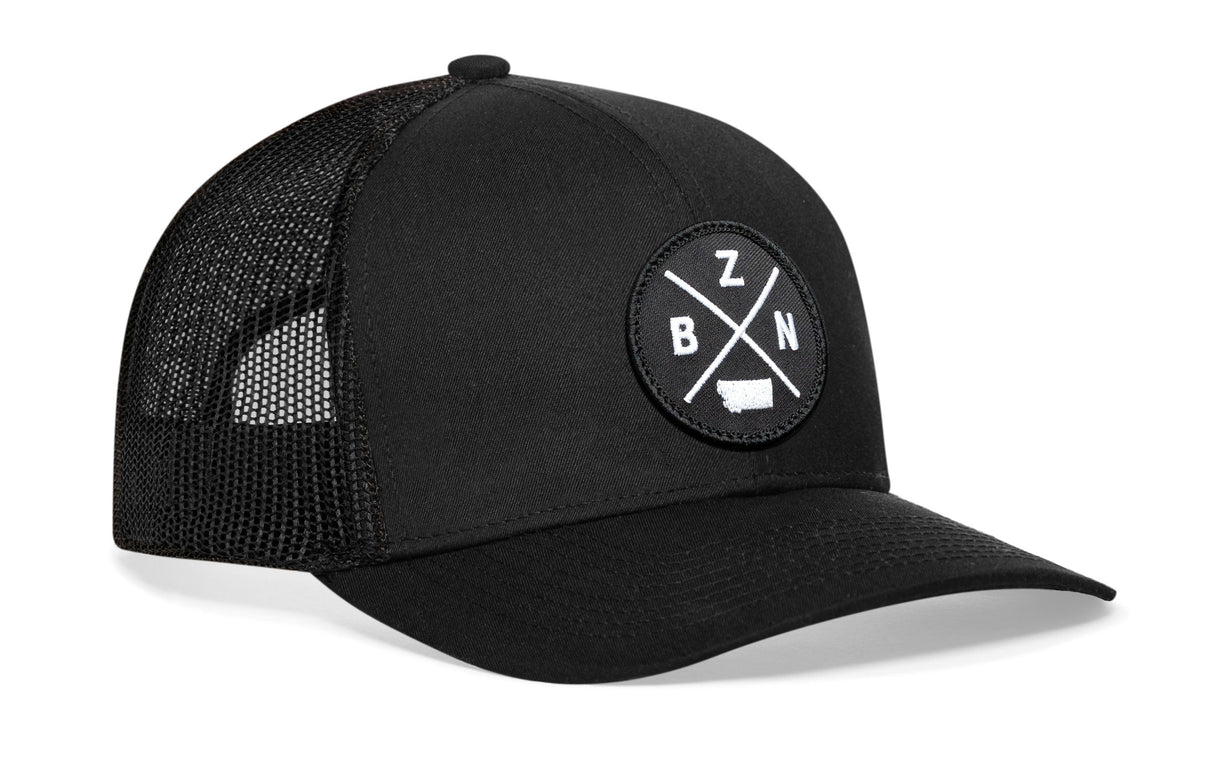 Bozeman Trucker Hat | Black BZN X Snapback