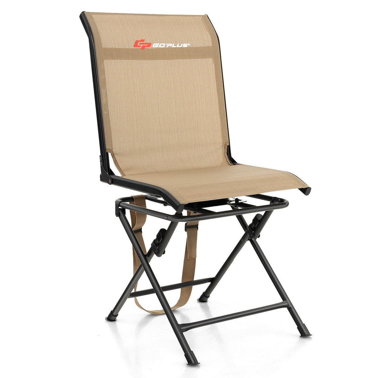 Sillón giratorio plegable para exteriores, para todo tipo de clima, con marco de hierro