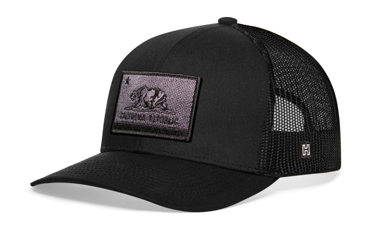 California Flag Trucker Hat | Black tactical Snapback