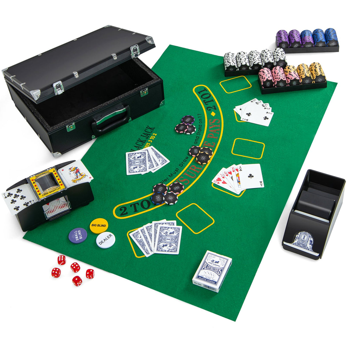 Fichas de póker de 14 gramos, 300 piezas, juego de fichas de póker para casino, color negro