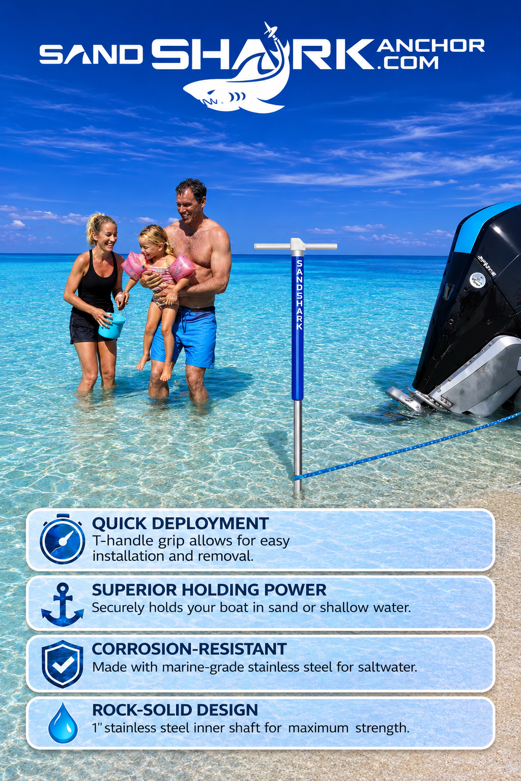 NEW for 2025 Ultimate XL 3.0 – Heavy-Duty Anchor for Boats, Pontoons, Tritoons