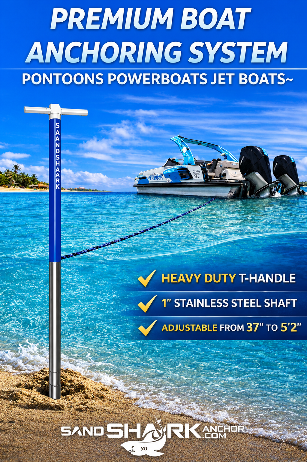 NEW for 2025 Ultimate XL 3.0 – Heavy-Duty Anchor for Boats, Pontoons, Tritoons