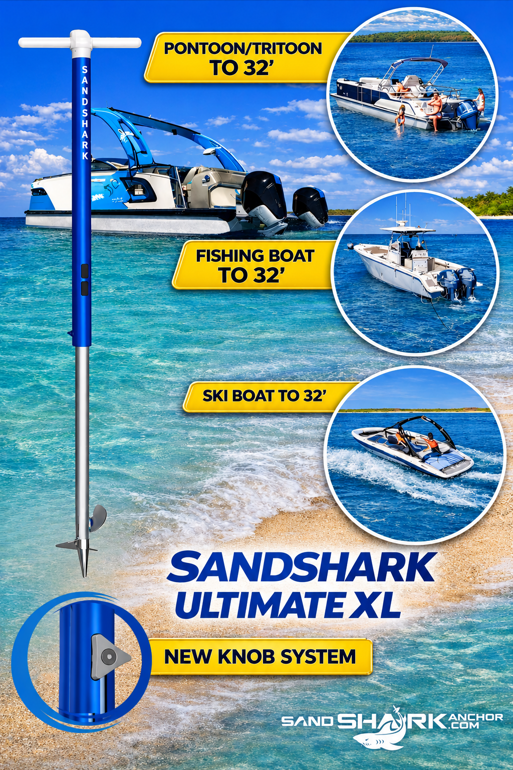 NEW for 2025 Ultimate XL 3.0 – Heavy-Duty Anchor for Boats, Pontoons, Tritoons