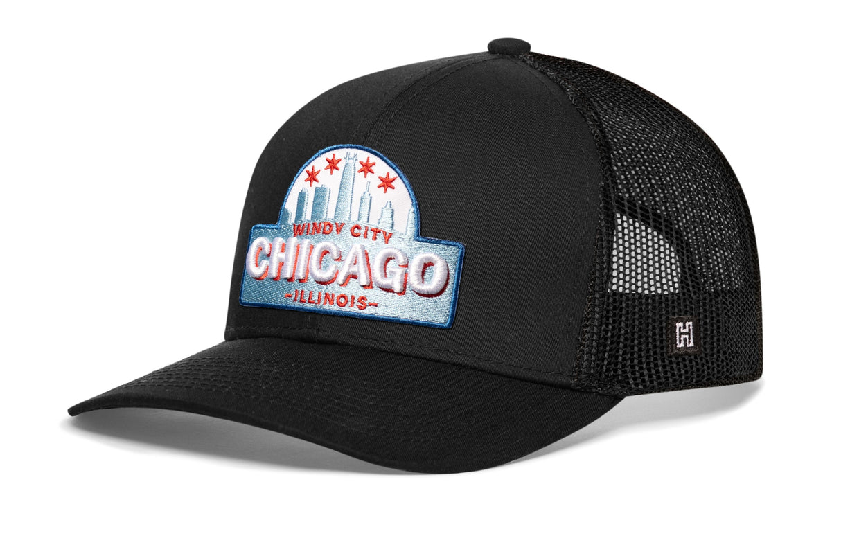 Chicago Windy City Trucker Hat | Cityscape Snapback