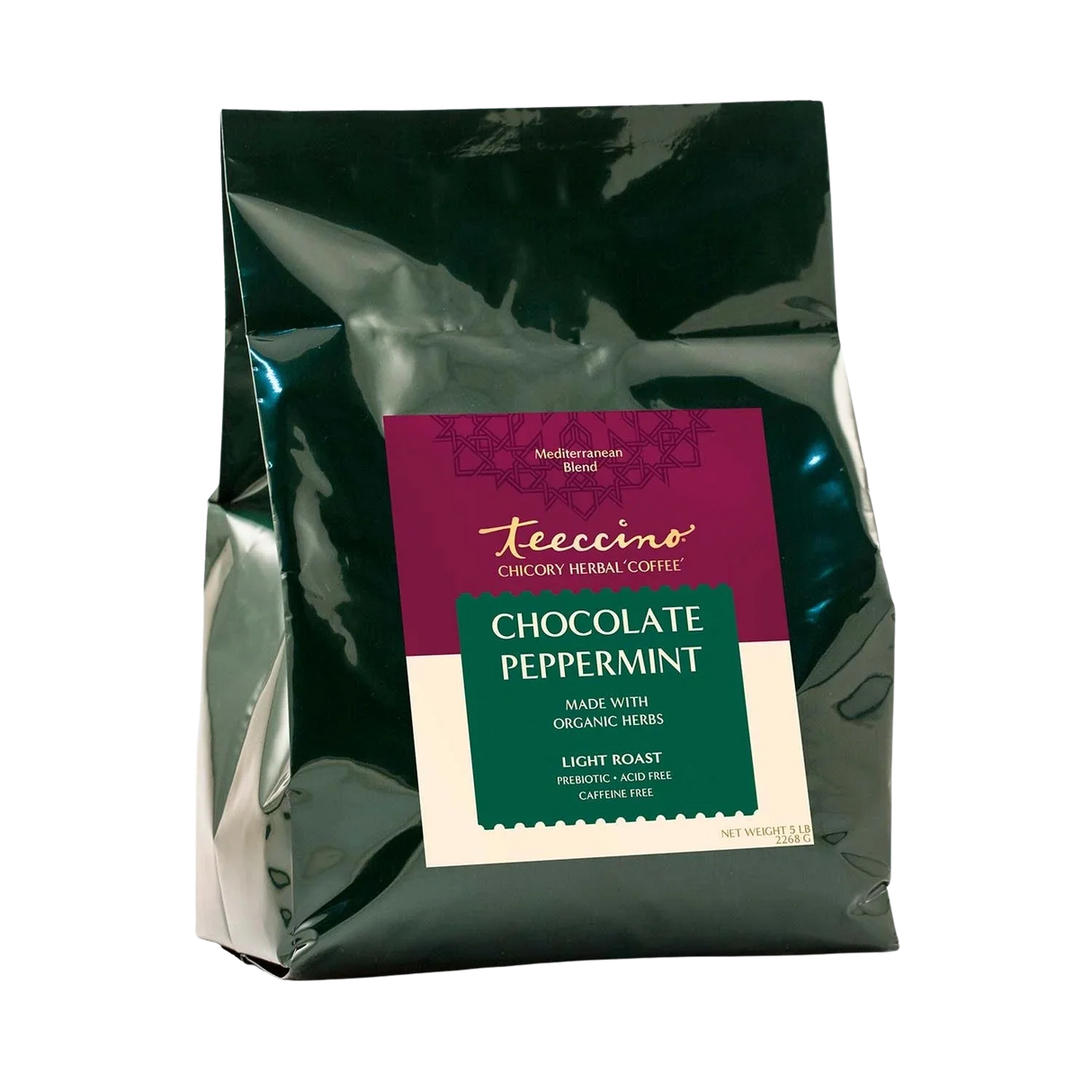 Café de hierbas de achicoria con menta y chocolate