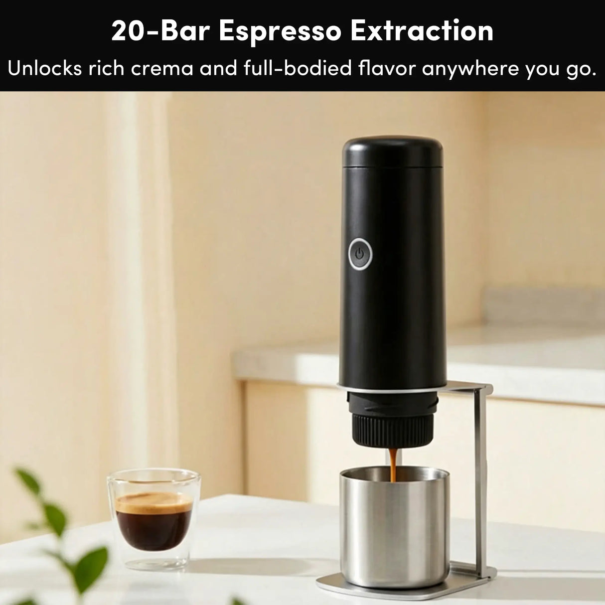 Máquina de espresso portátil Citaly GO-1, calentamiento rápido automático, carga rápida PD 3.0, 3*2500mAh, compatible con cápsulas y café molido