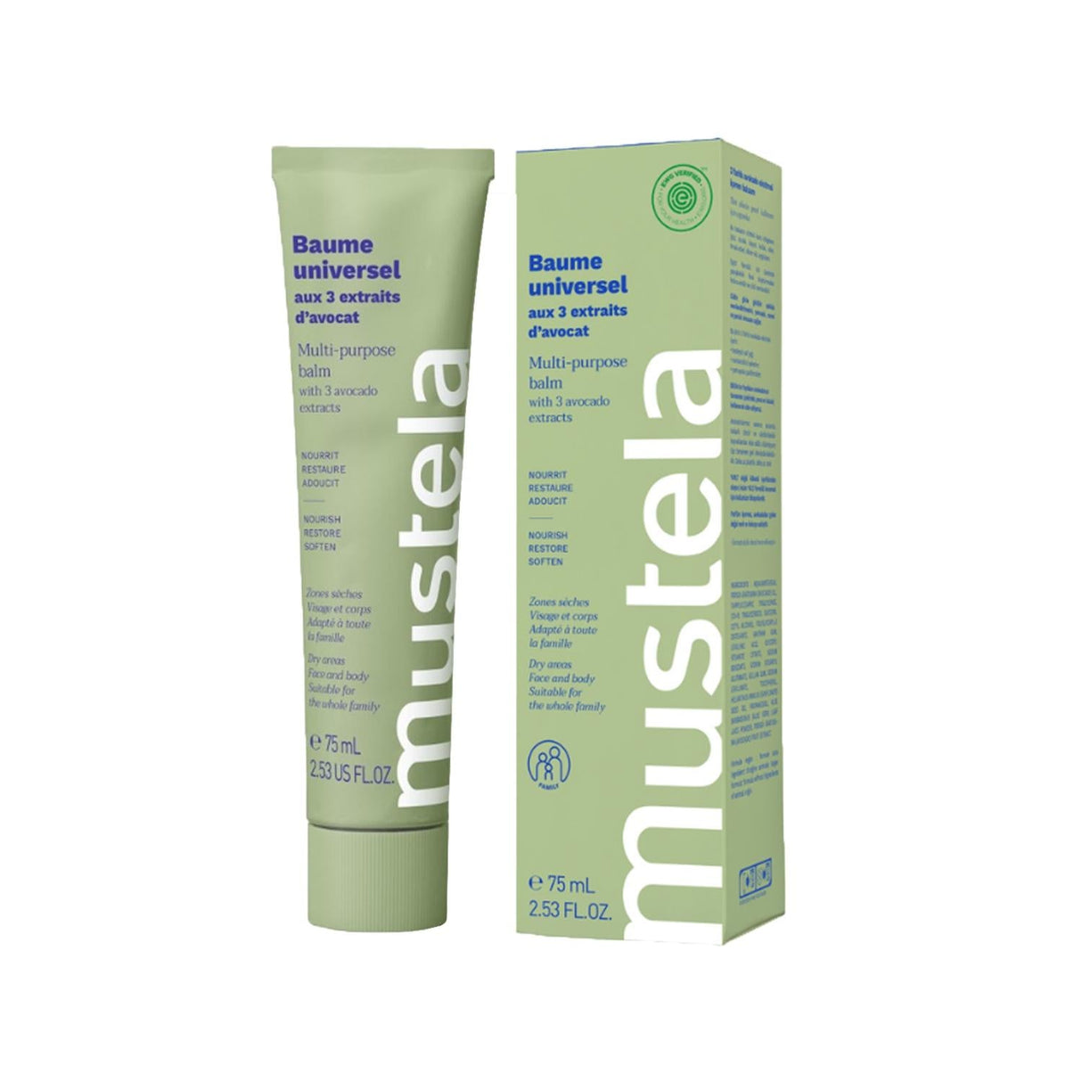 Mustela Baby Balm with Avocado - Gentle, Nourishing Skincare for Infants - 2.54 fl oz