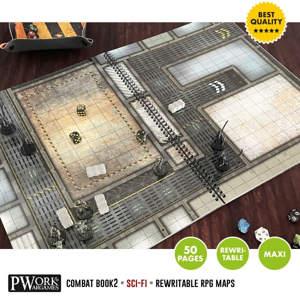 Combat Book 2: Sci-Fi Rewritable Combat Maps for Tabletop RPGs