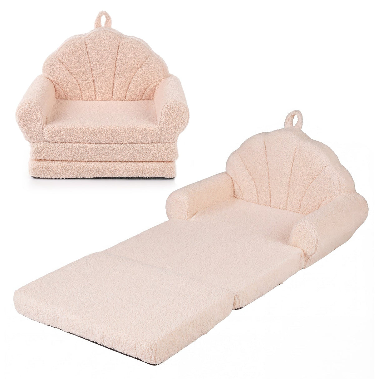 Sofá Infantil Convertible 2 en 1 Silla Plegable para Niños Pequeños