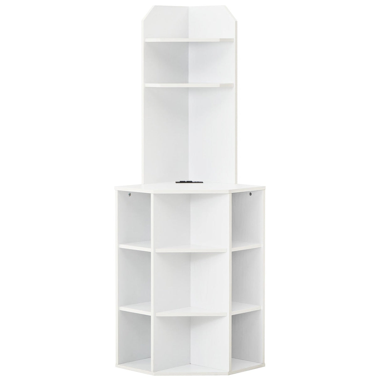 6-Tier Corner Shelf with Charging Station and 2 USB Ports