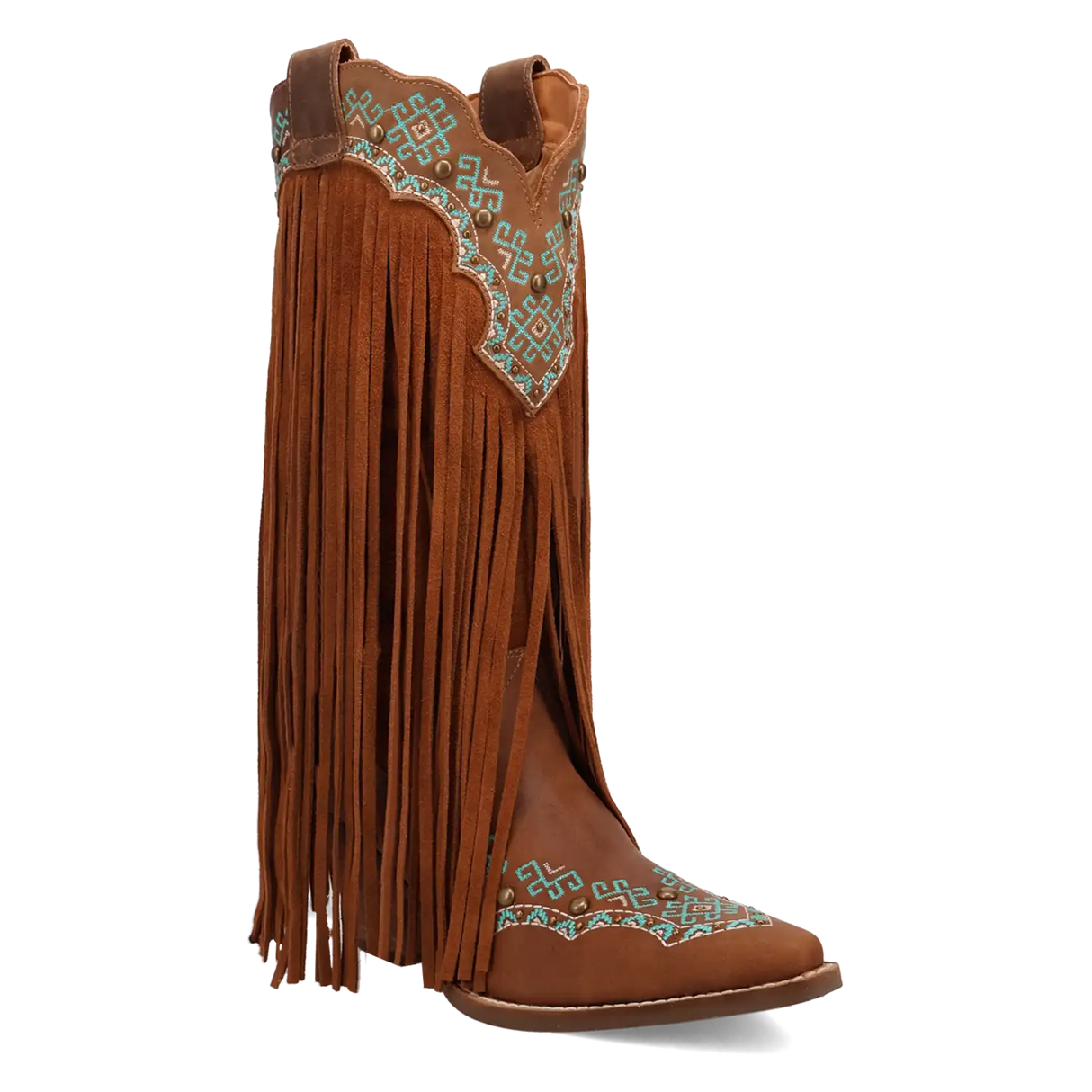Botas vaqueras de mujer Dingo Tequila Sunrise de piel de ante