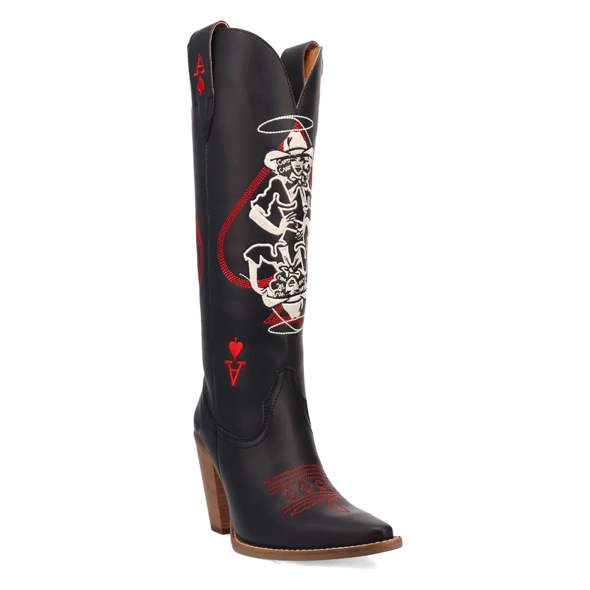 Botas de vaquera de cuero Dingo Ace of Spades para mujer