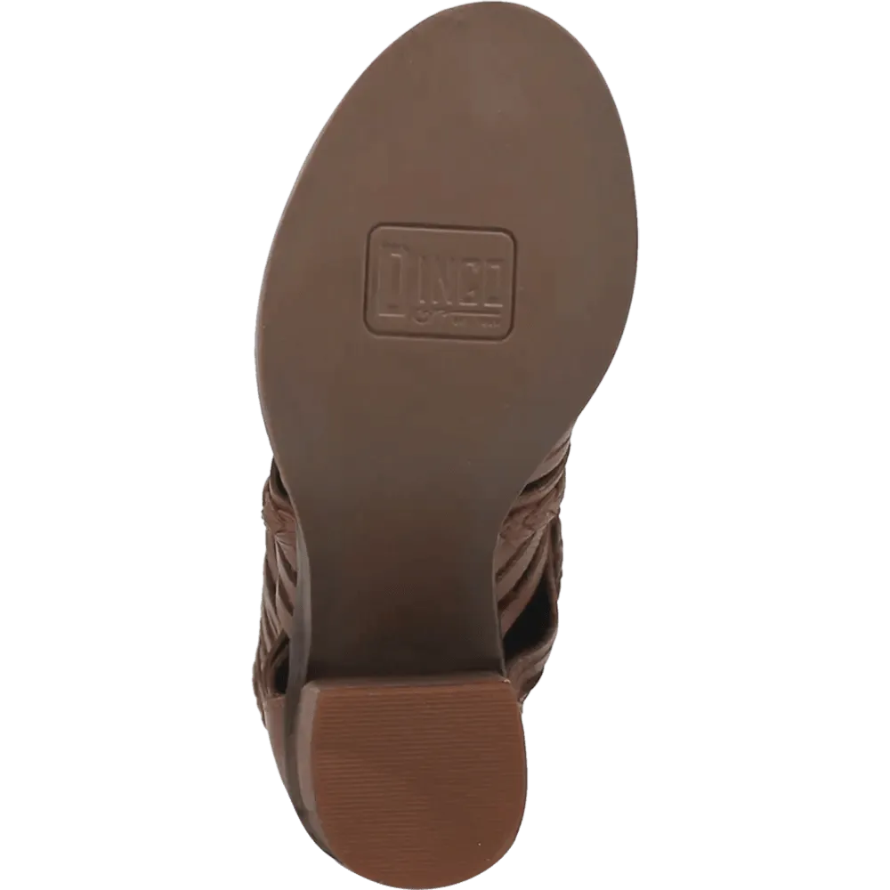 Dingo Jeezy - Bota vaquera de cuero para mujer (liquidación)
