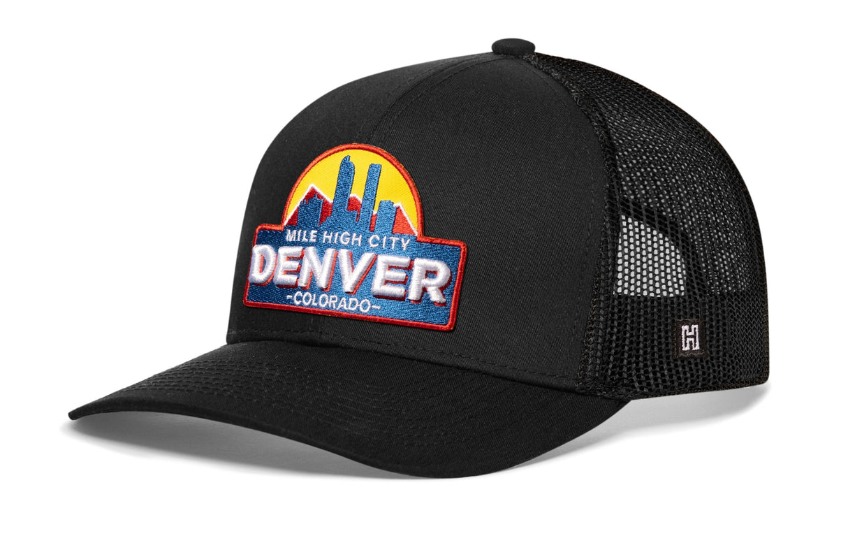 Denver Mile High City Trucker Hat | Cityscape Snapback