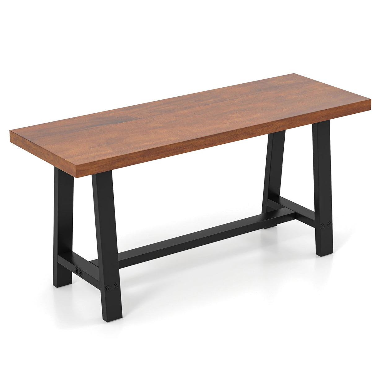 Banco de comedor de 40 pulgadas, banco para zapatos de entrada para 2 personas con estructura metálica