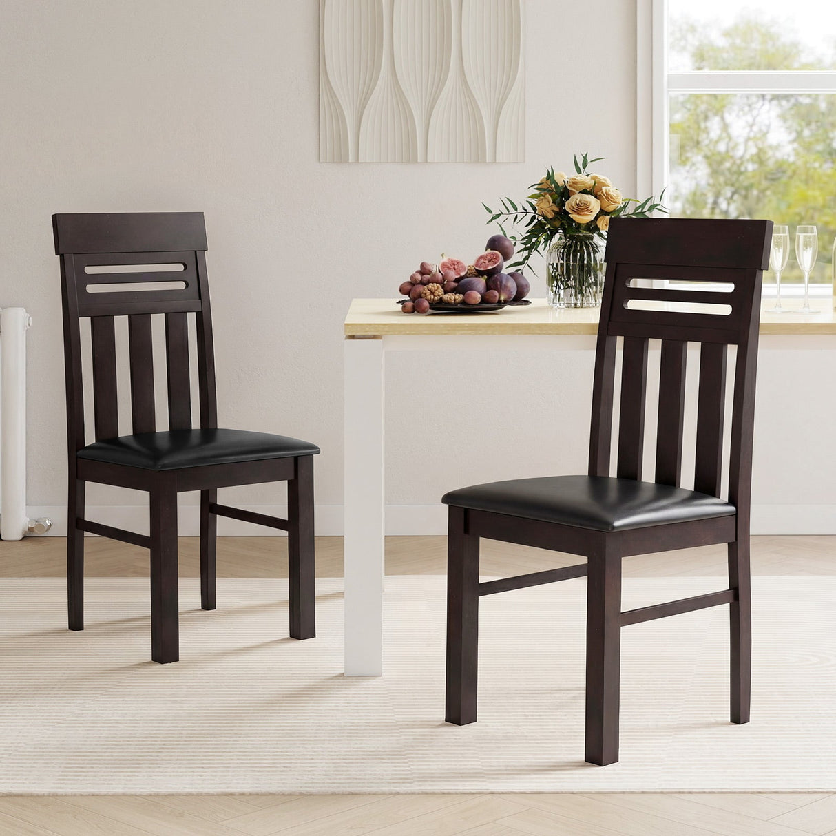 Sillas de comedor Sillas de comedor de respaldo alto Juego de 2