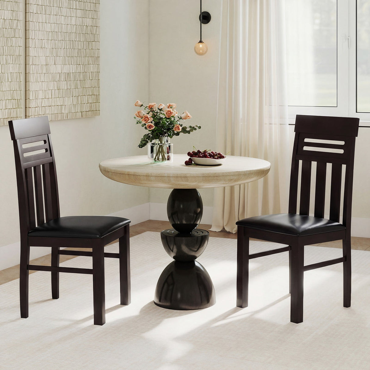 Sillas de comedor Sillas de comedor de respaldo alto Juego de 2