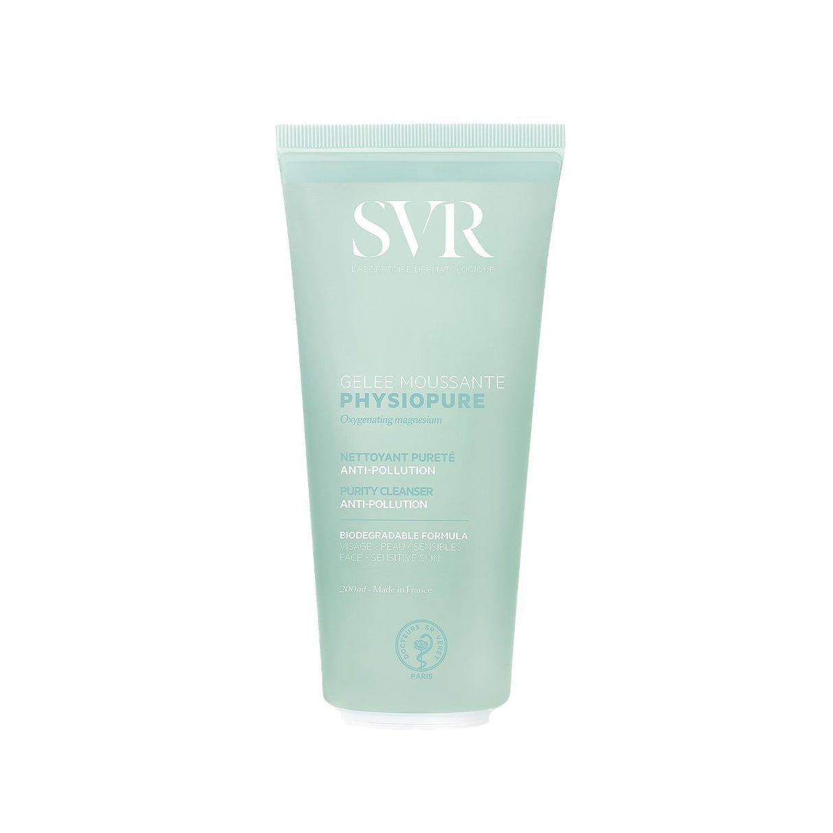 SVR Physiopure Cleansing Gel for Sensitive Skin - Gentle, Non-Irritating, 6.76 fl oz