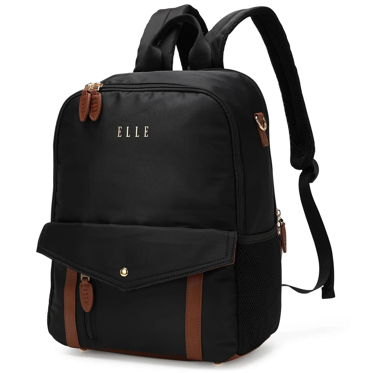 Mochila Luxe Journey de 18L en sarga y cuero vegano