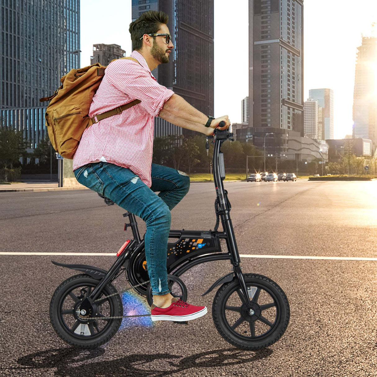 Bicicleta eléctrica para adultos, bicicleta eléctrica plegable con motor de 350 W y batería de 36 V