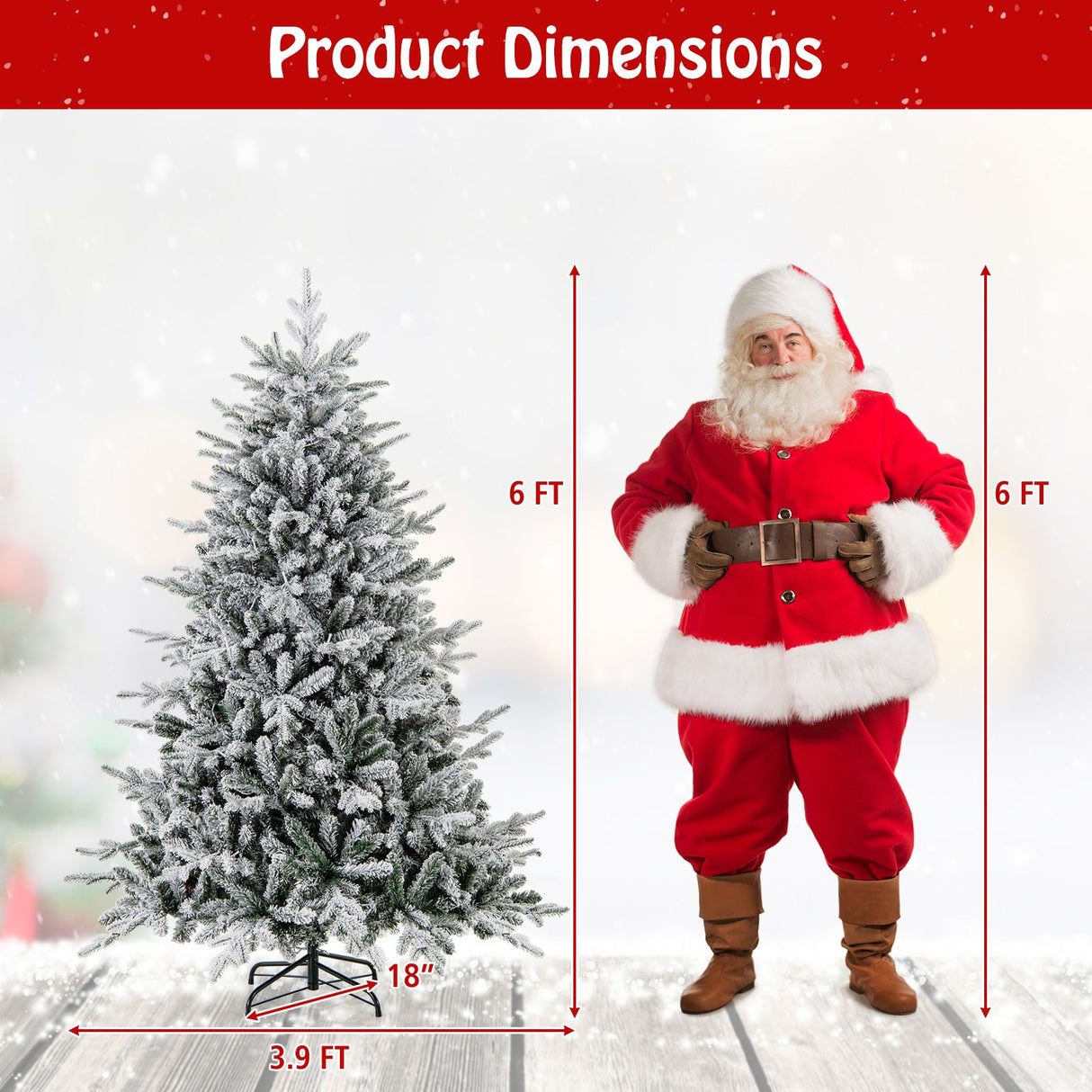 Árbol de Navidad floculante de 7 pies con 8 modos de iluminación y luces LED multicolor