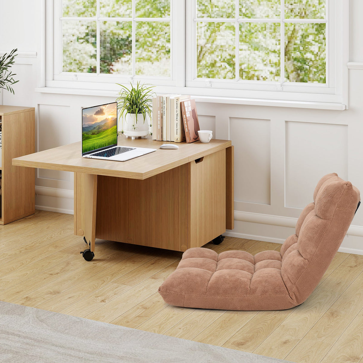 Mesa de centro plegable con armario de almacenamiento Mesa central extensible