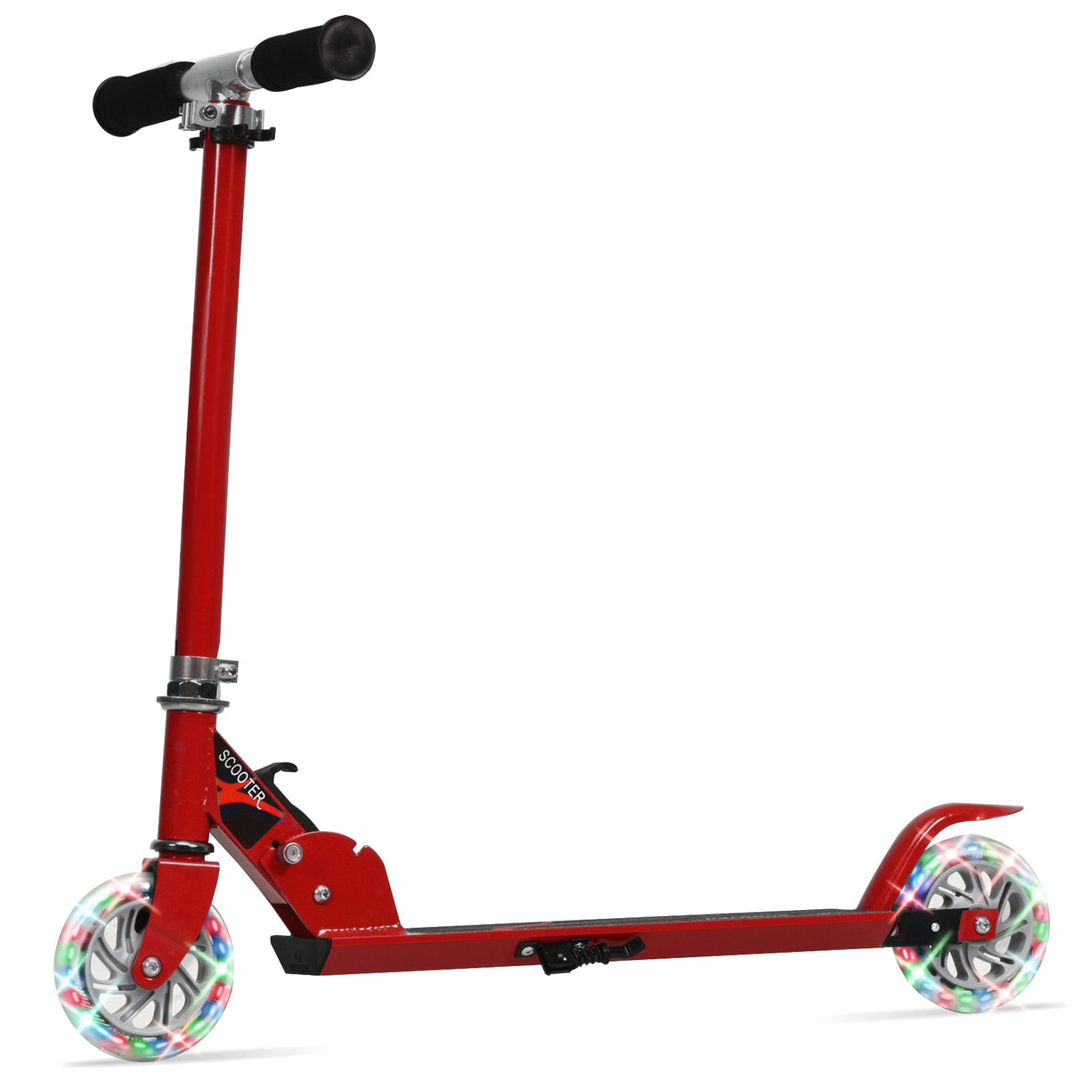 Patinete plegable de aluminio para niños con luces LED