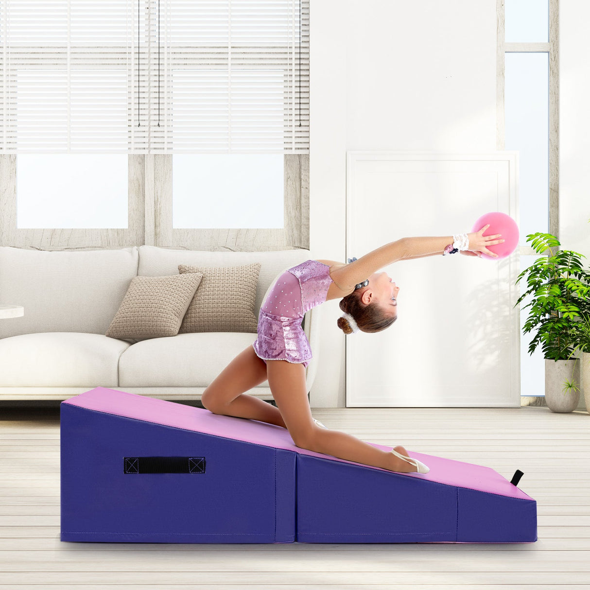 Colchoneta plegable de yoga, gimnasia y volteretas con espuma EPE