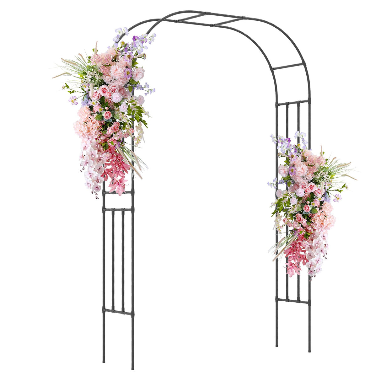 Arco de metal para jardín, enrejado para plantas trepadoras, vides y flores