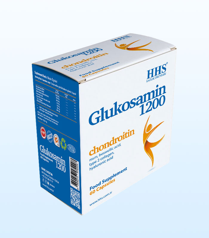 HHS Glucosamine 1200 β Food Supplement | MSM + Collagen Type II + Hyaluronic Acid | Joint Support