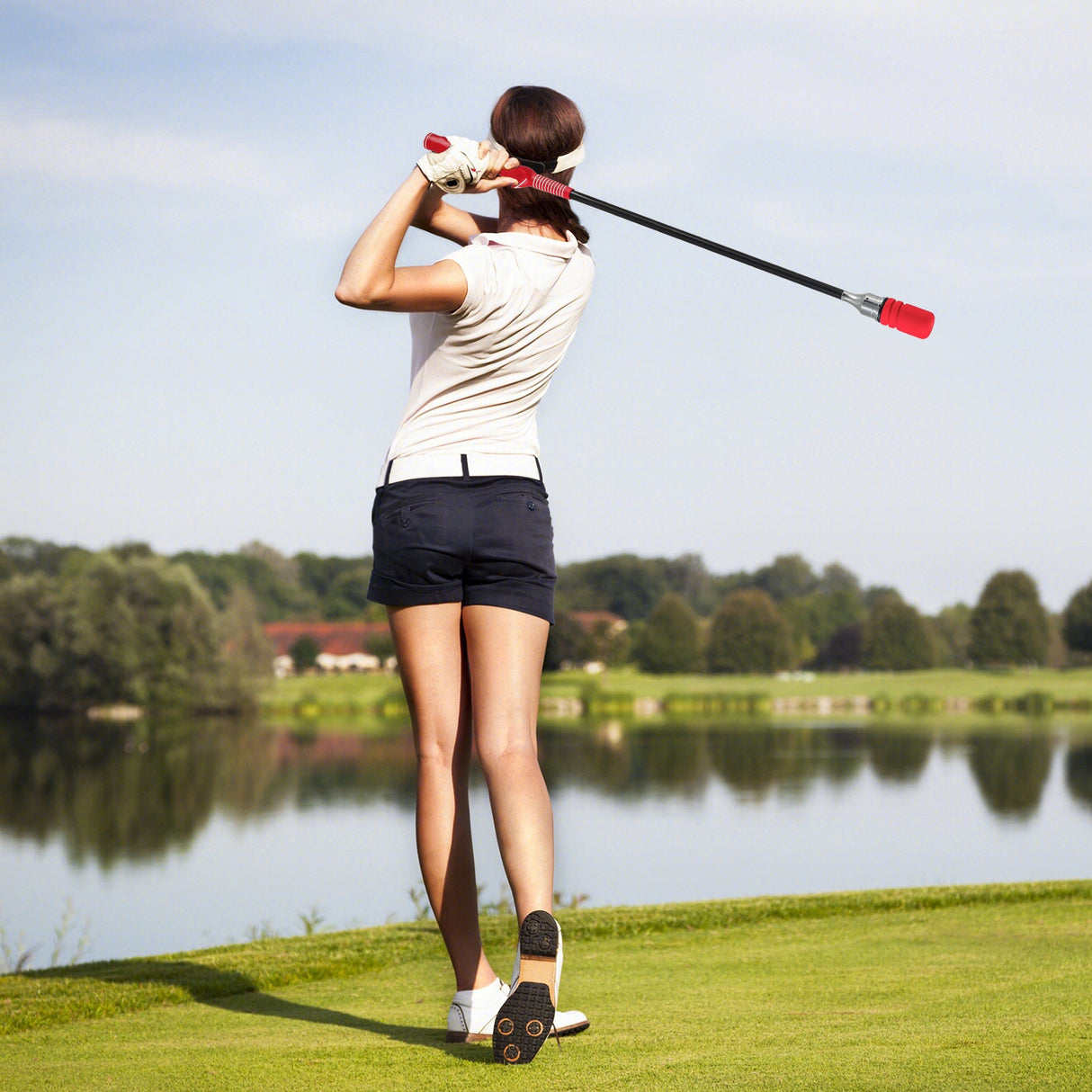 Entrenador de swing de golf Click Stick Ayuda de entrenamiento de swing para velocidad, flexibilidad, equilibrio