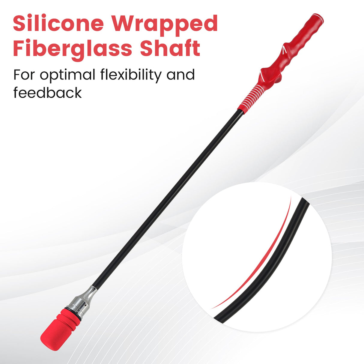 Entrenador de swing de golf Click Stick Ayuda de entrenamiento de swing para velocidad, flexibilidad, equilibrio