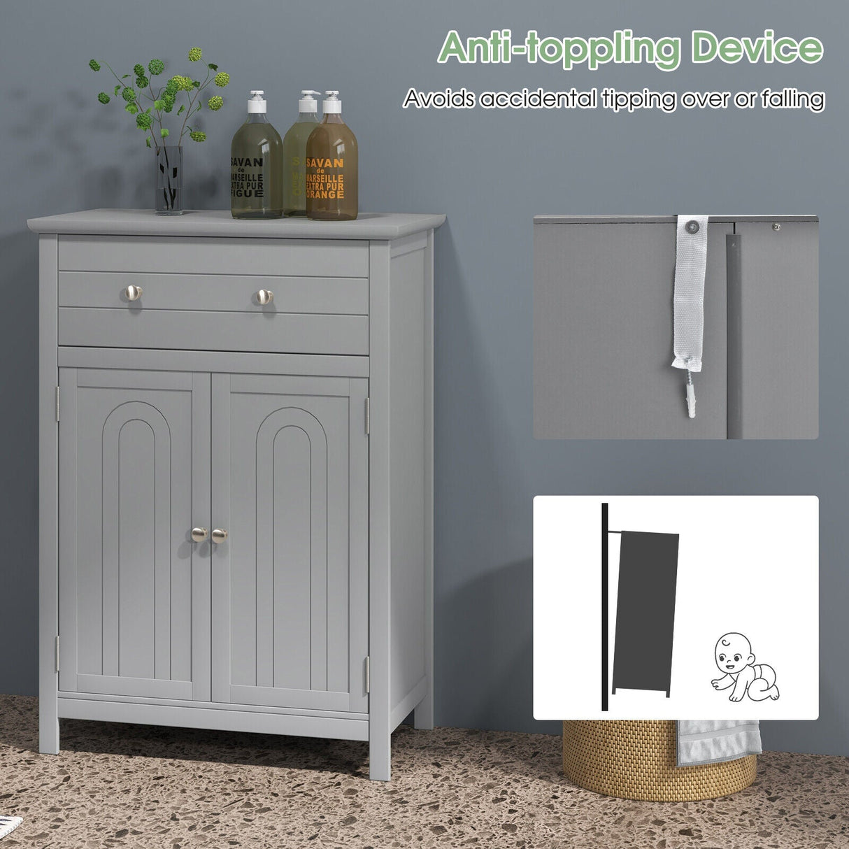 Mueble de baño independiente con cajón grande
