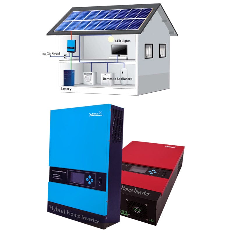 Inversor Híbrido de Energía Solar 24V 3KW con Controlador de Carga MPPT