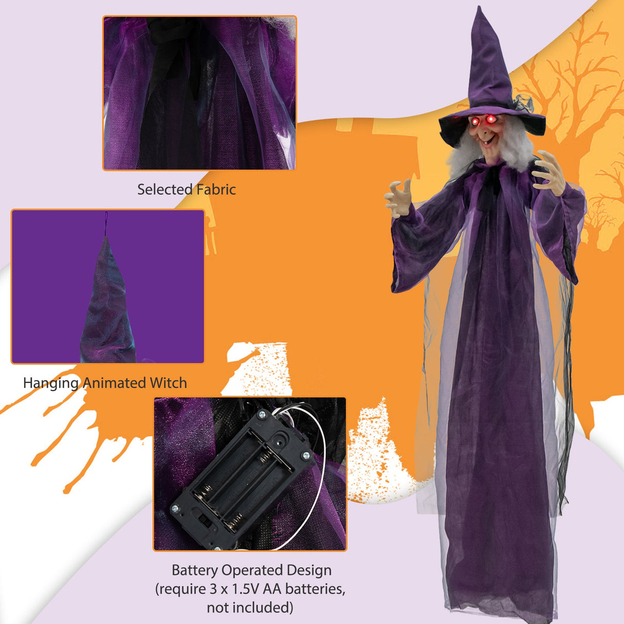Decoración Colgante de Halloween con Frases Pregrabadas