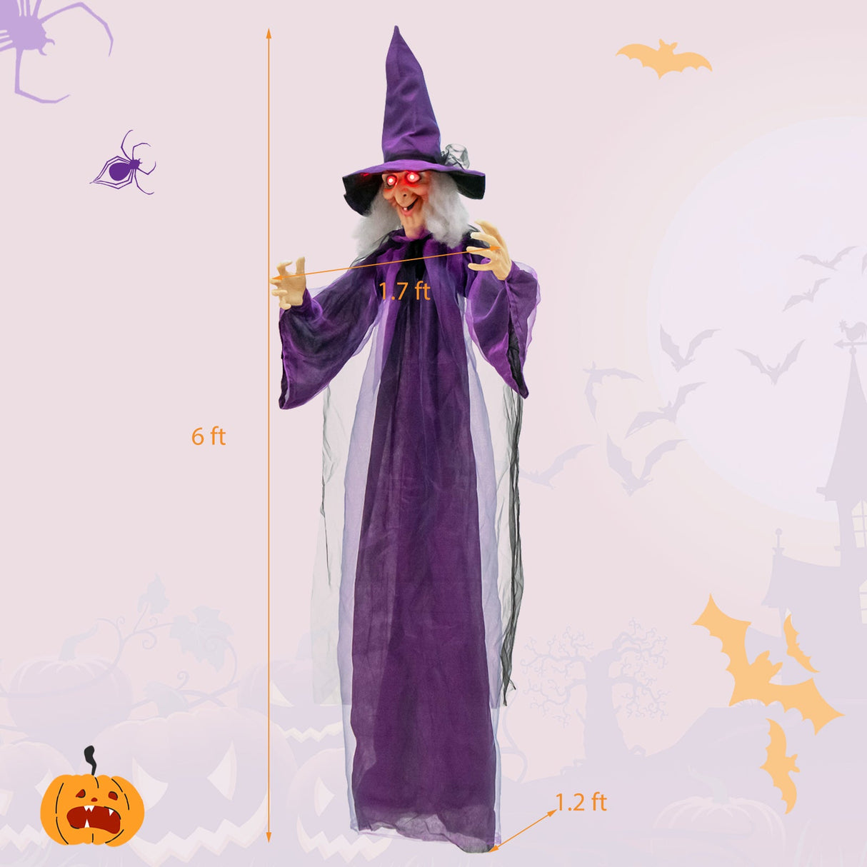 Decoración Colgante de Halloween con Frases Pregrabadas