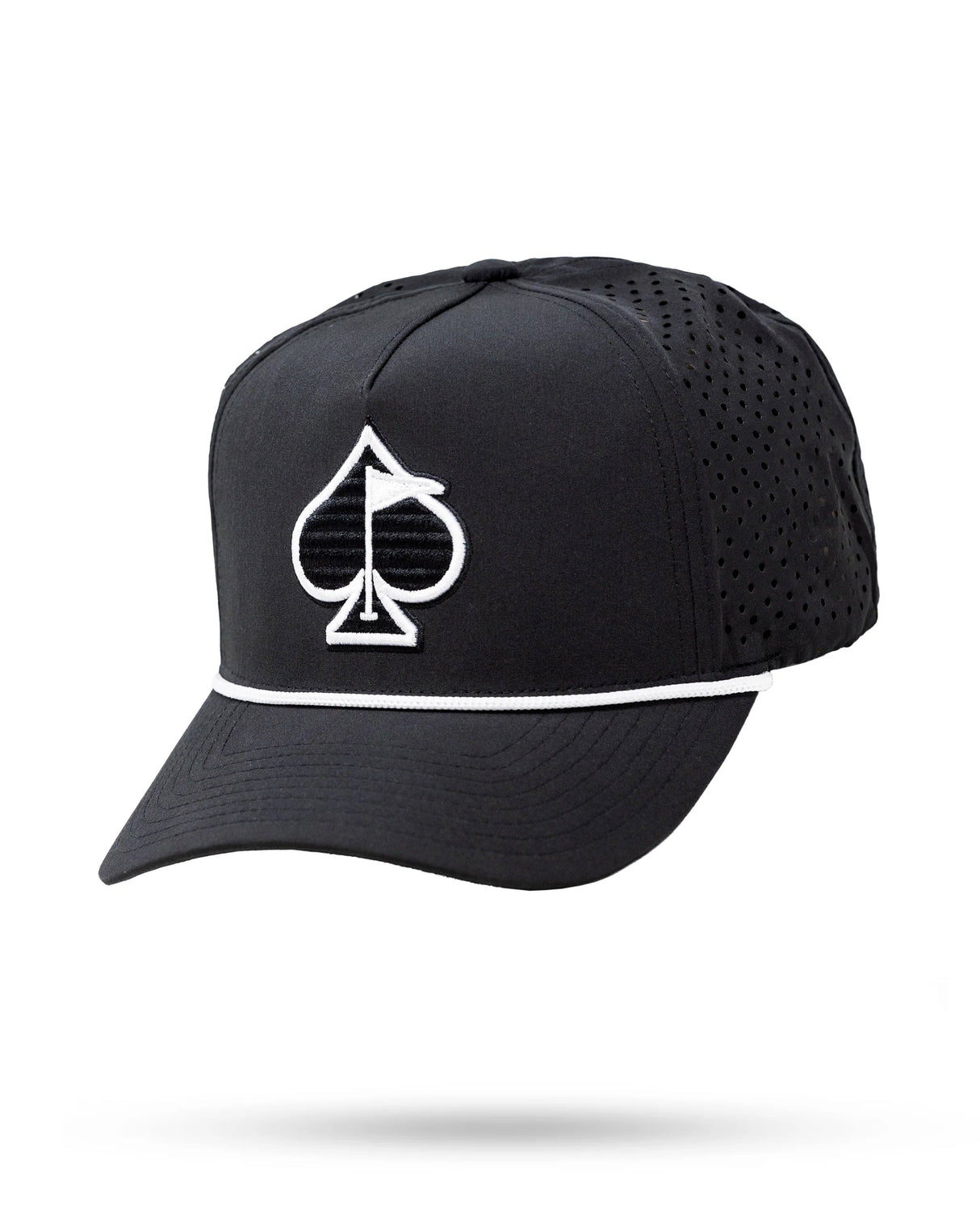 Gorra perforada con cuerda - Negra