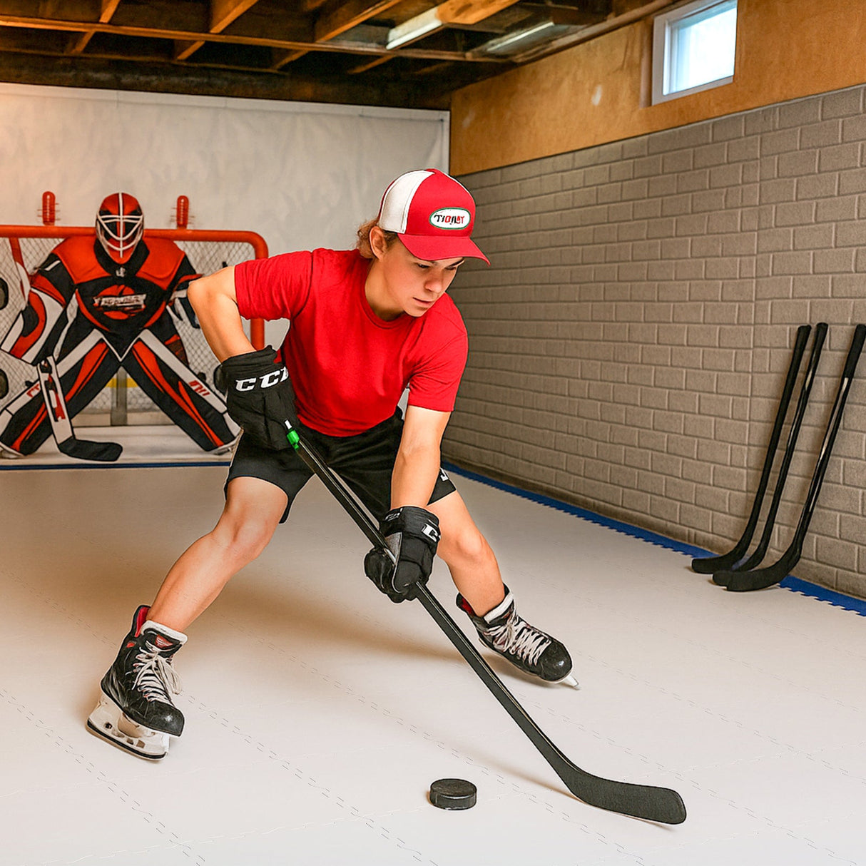 Baldosas de suelo para hockey para entrenamiento, baldosas de hielo sintético para seco, equipo de tiro de hockey