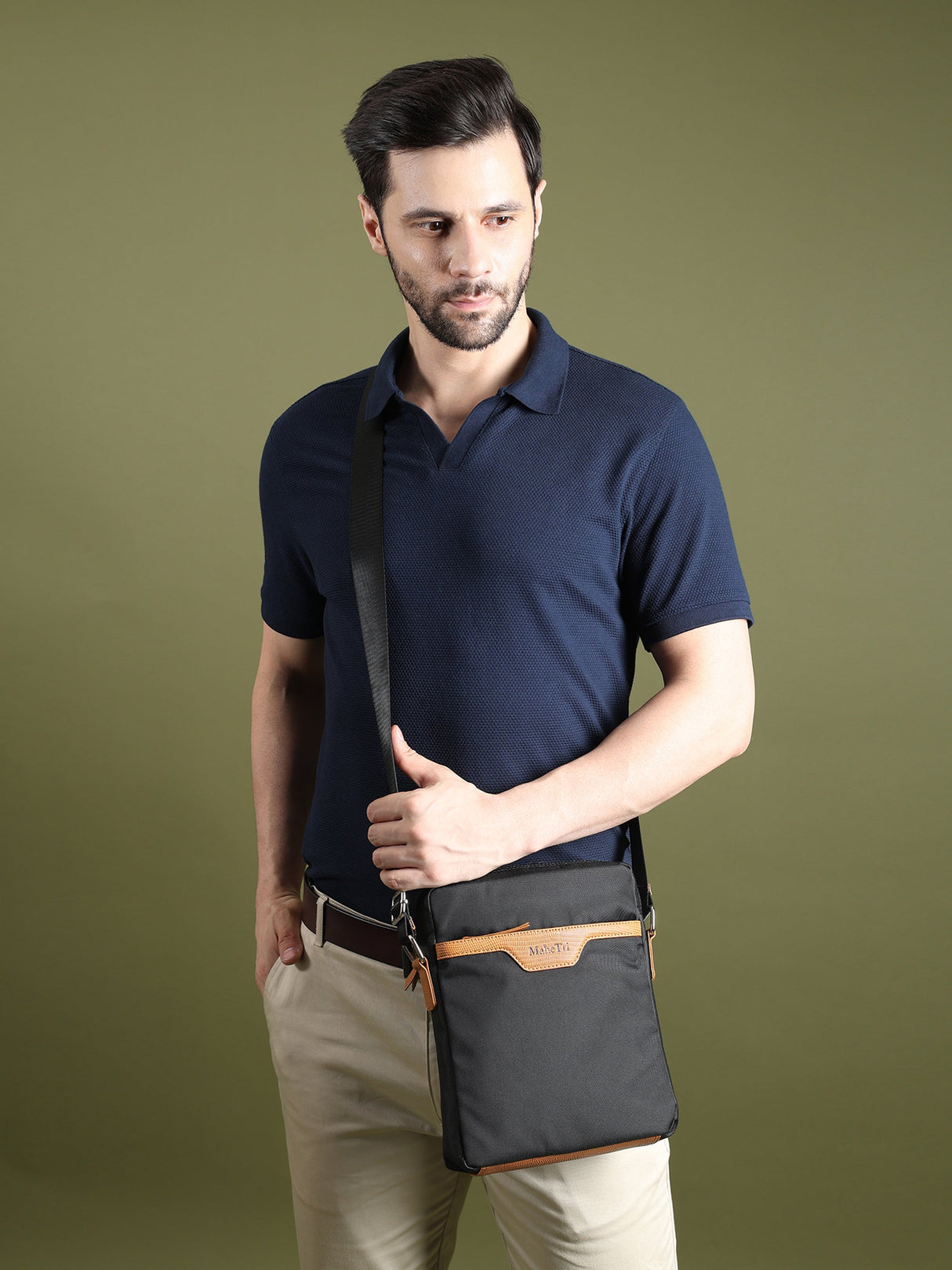 Bandolera lateral de lona Mark