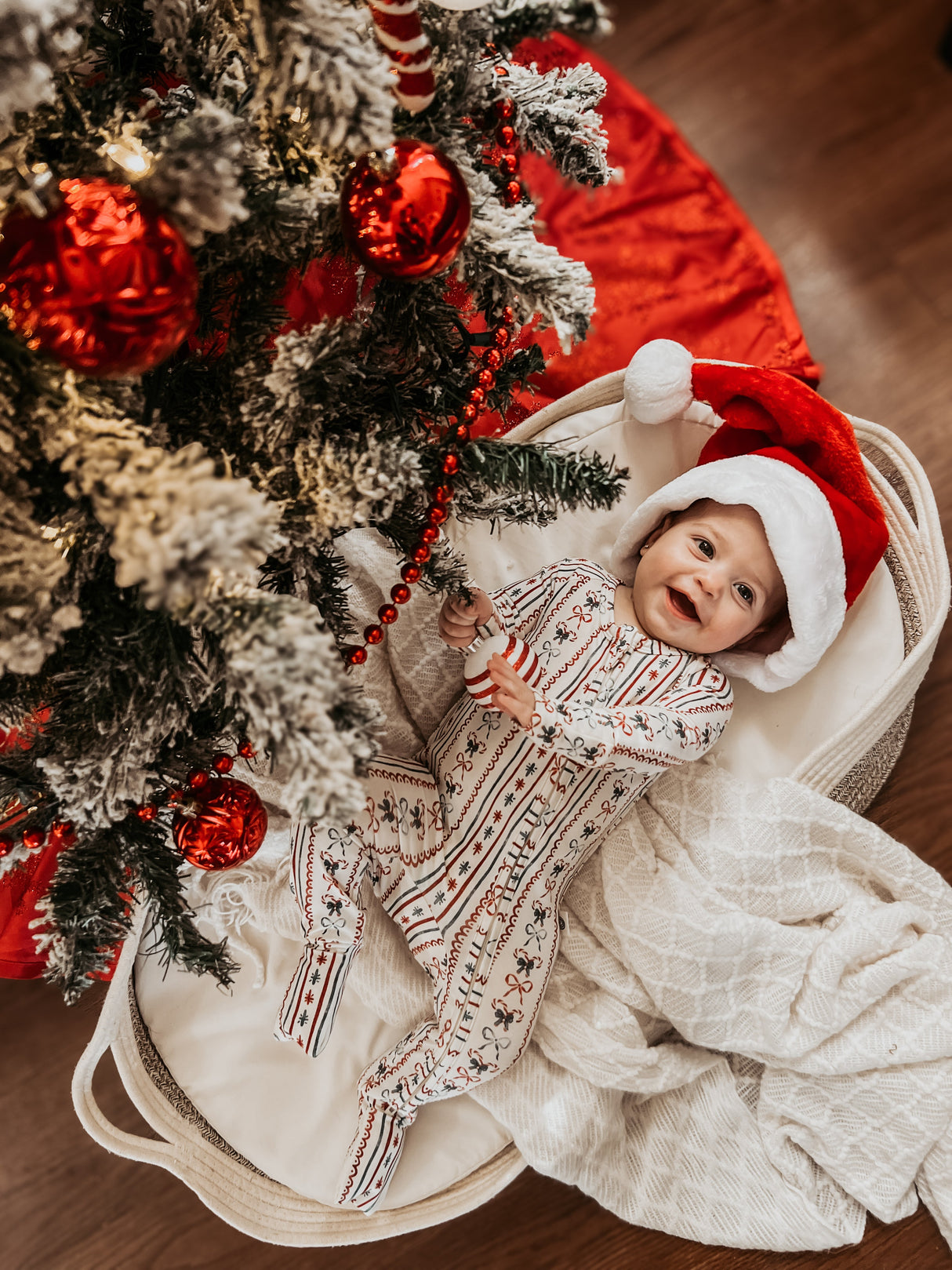 Pijama de Navidad de Bambú Candy Cane Lane - Zippy