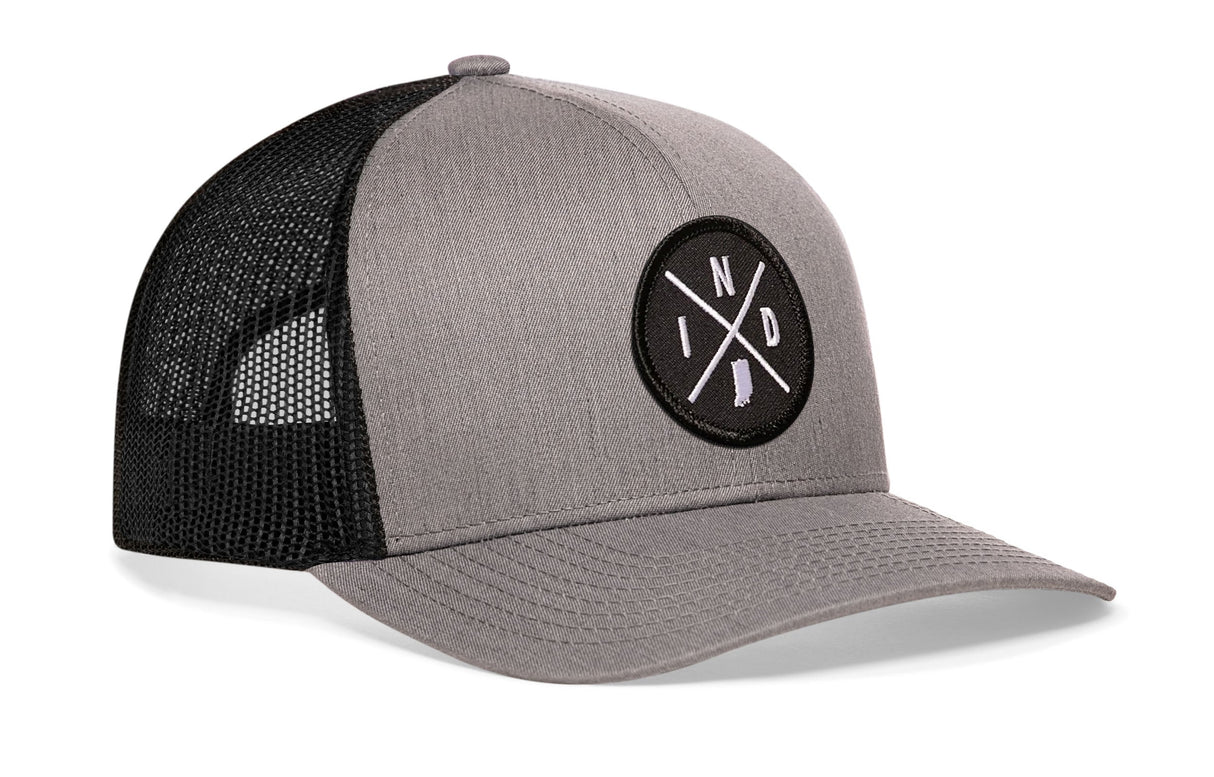 Indiana Trucker Hat | Gray-Black IND X Snapback