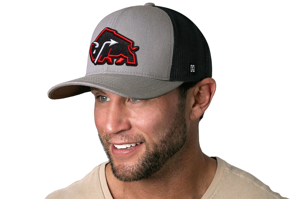 JBR x Haka Red Bison | Gray-Black Buffalo Snapback