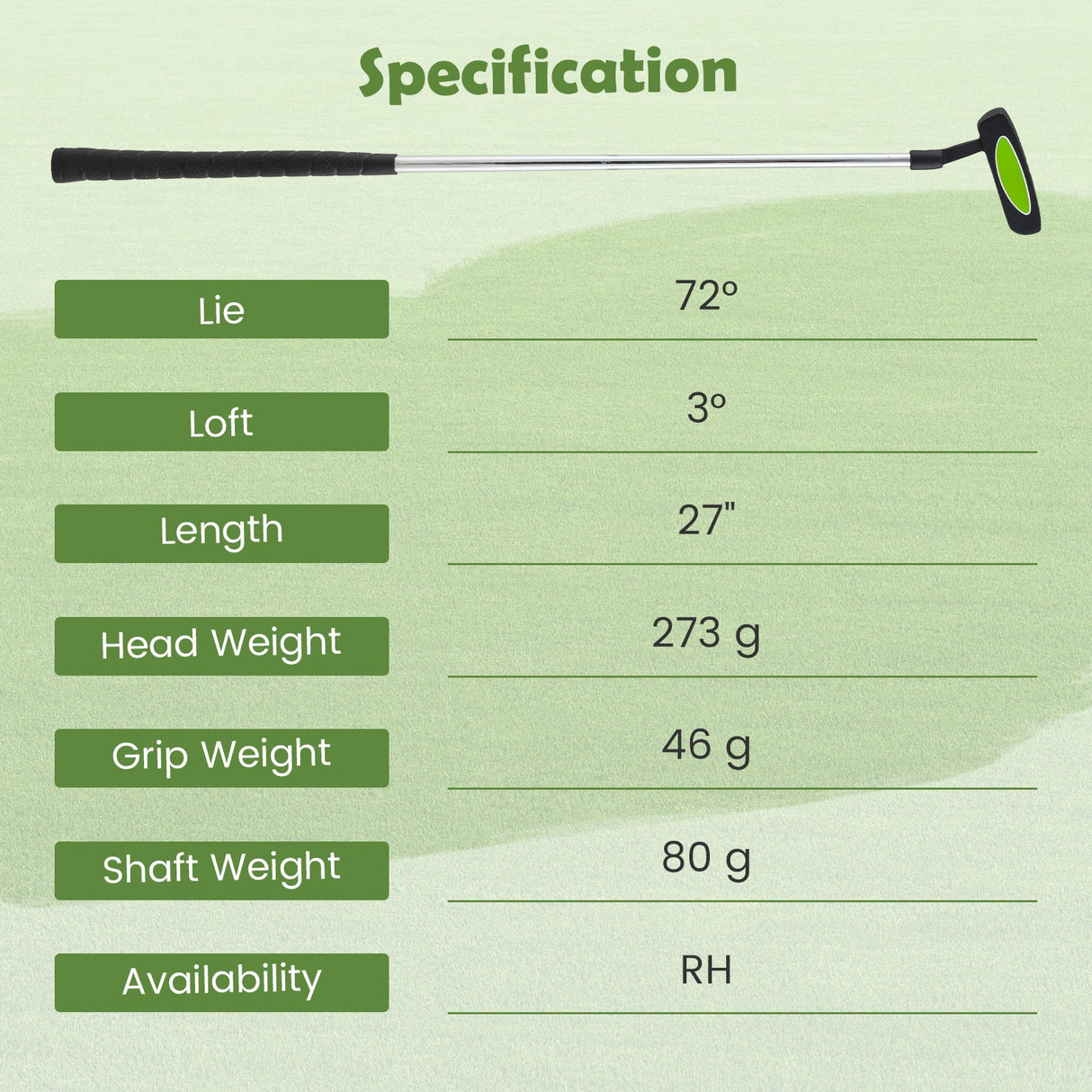 Putter Individual Mallet Júnior para Niños de 8 a 10 años