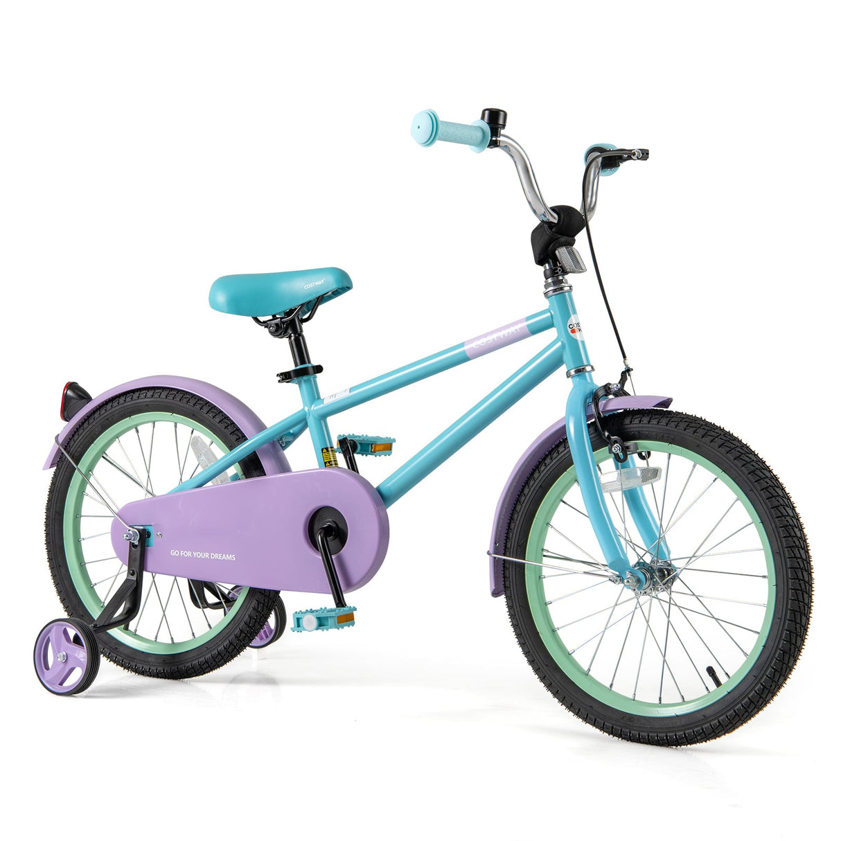 Bicicleta infantil con manillar y sillín ajustables Morado