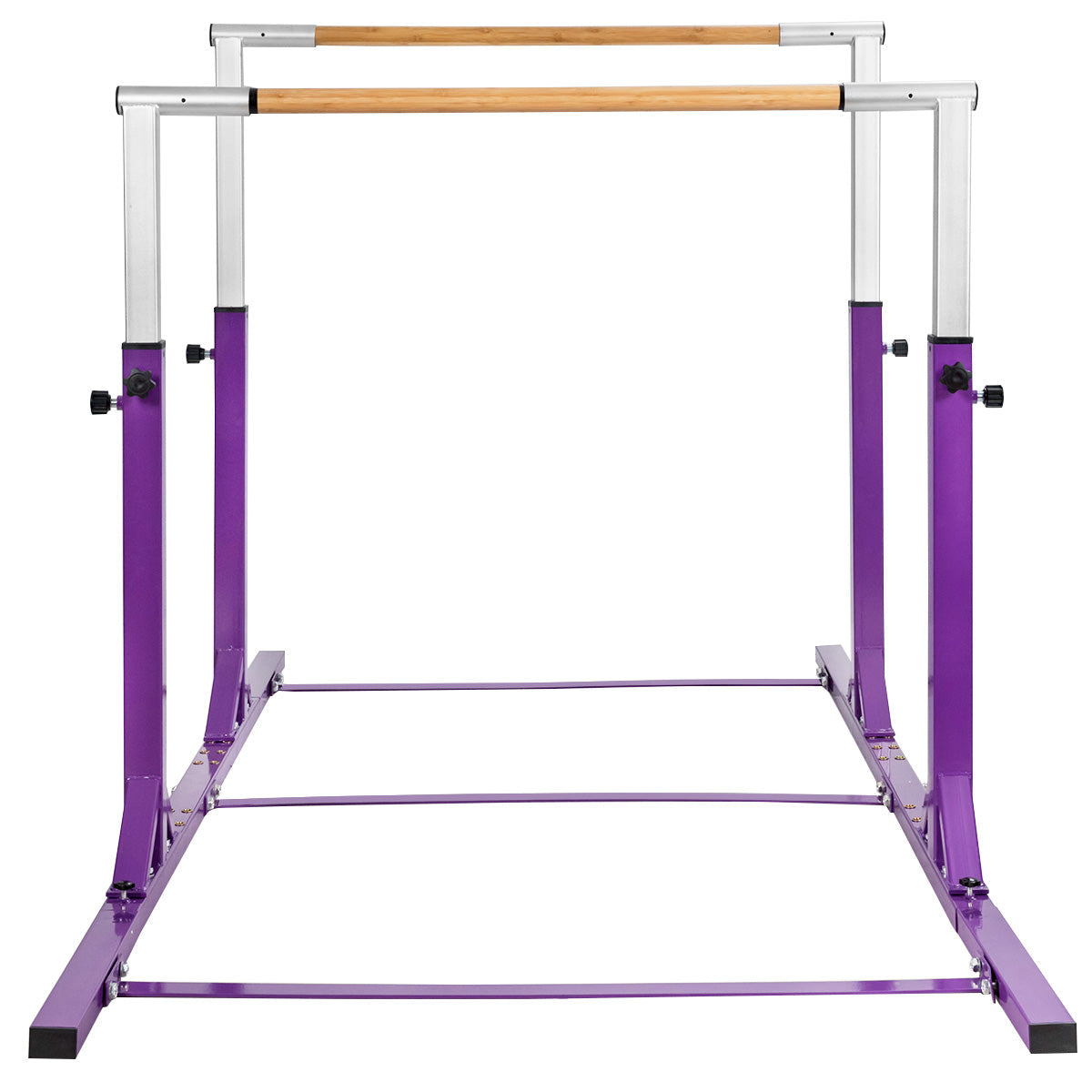 Barras Horizontales Dobles Infantiles Barras Paralelas Ajustables para Entrenamiento de Gimnasia - Morado