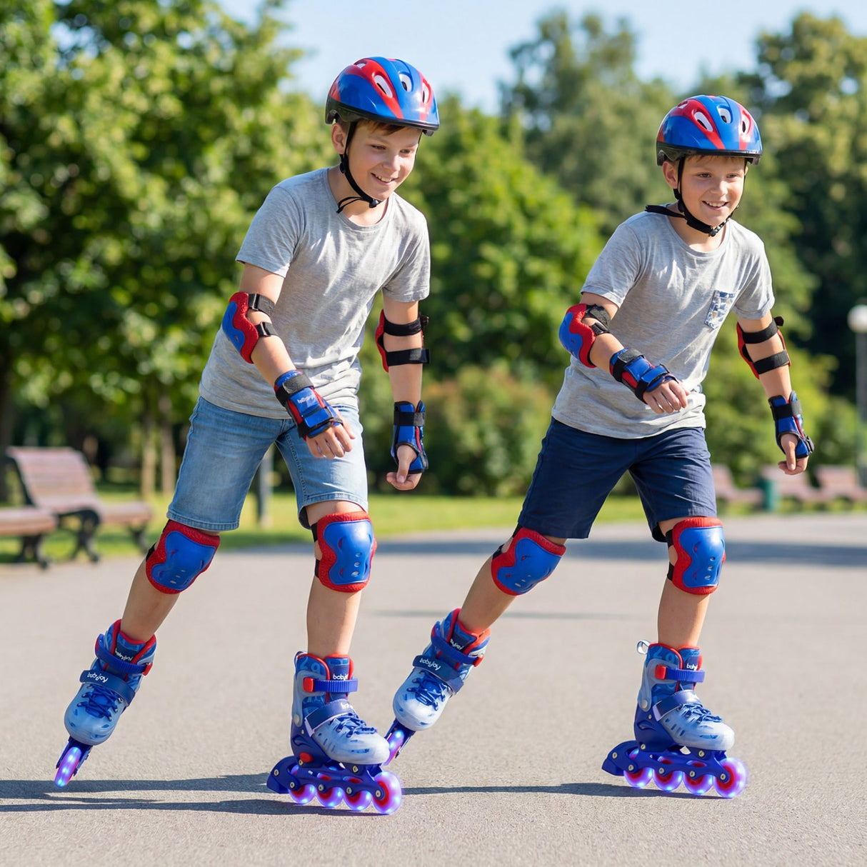 Patines en línea para niños con ruedas iluminadas para principiantes de 9 a 14 años