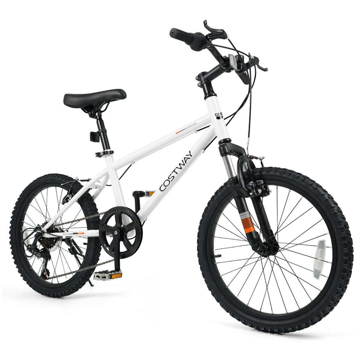 Bicicleta de montaña para niños de 20 y 24 pulgadas, para niños y niñas de 8 años o más, color blanco