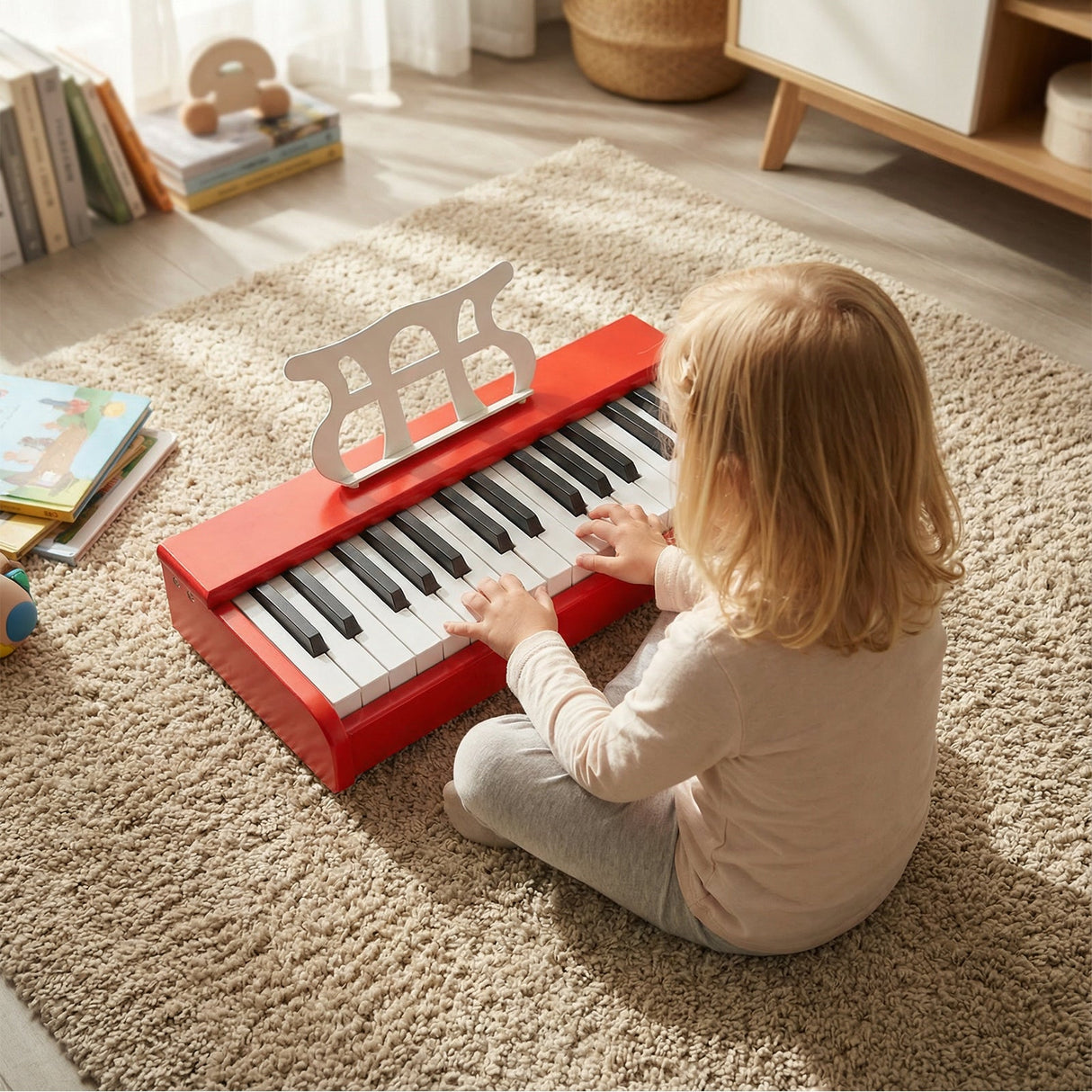 Teclado de piano para niños de 30 teclas, piano digital con atril para principiantes de 3+ años
