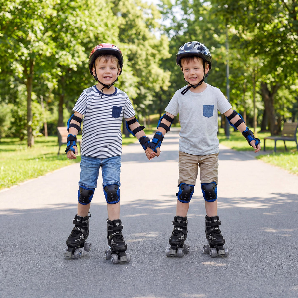 Patines de ruedas para niños y niñas, ajustables a 4 tallas, con ruedas luminosas