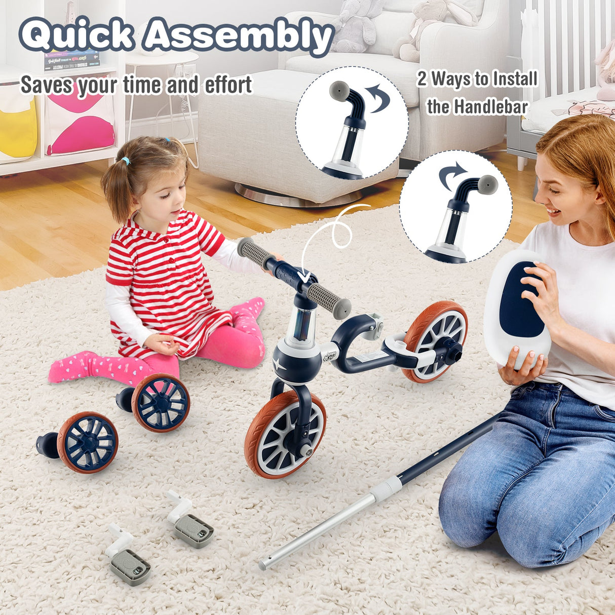 Triciclo 4 en 1 para niños